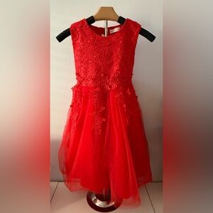 New Elegant Red Kids Dress